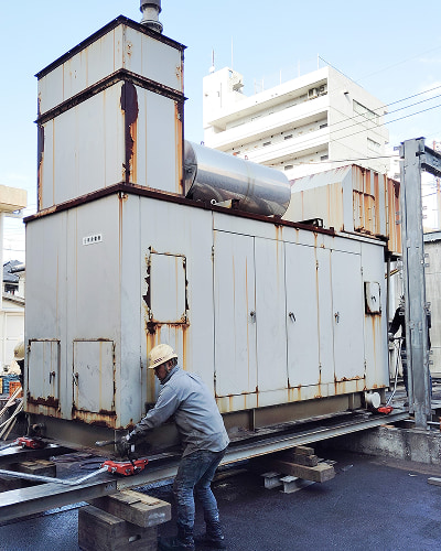 発電機の搬出